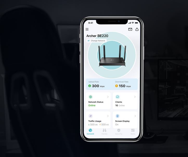 WiFi router TPLINK Archer BE220 WiFi7