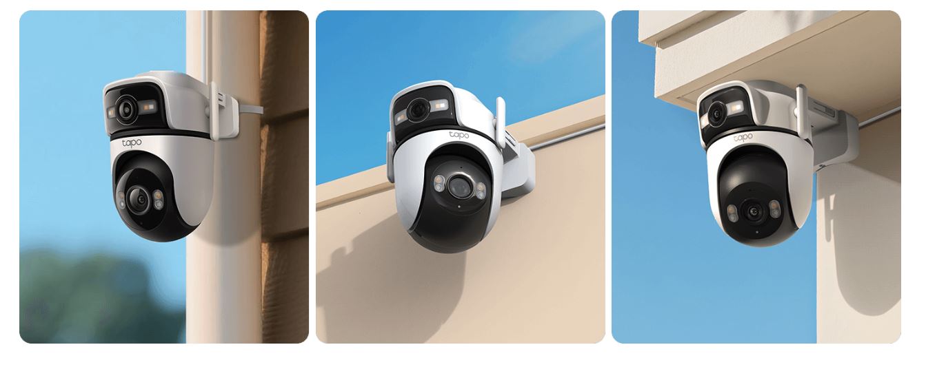 Venkovní bezpečnostní kamera s dvojitou čočkou a funkcí pantilt TPLINK Tapo C545D