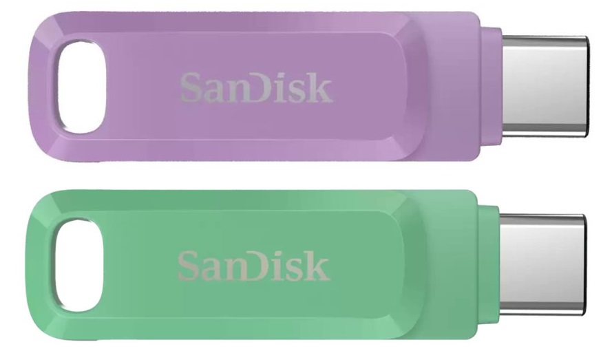 Přenosný flash disk SANDISK Ultra Dual Drive Go 128GB Levandulová