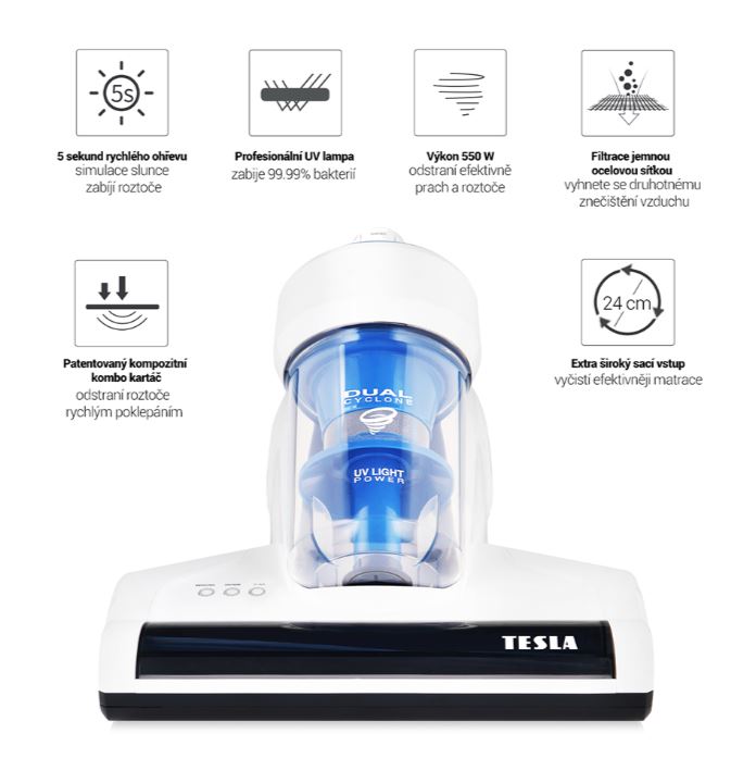 Ruční antibakteriální vysavač TESLA LifeStar UV550