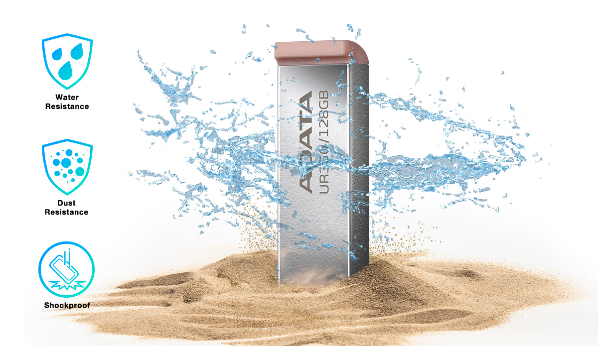 Přenosný flash disk ADATA UR350 32GB hnědá