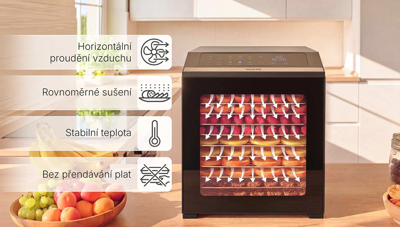 Sušička potravin SENCOR SFD 7300BK