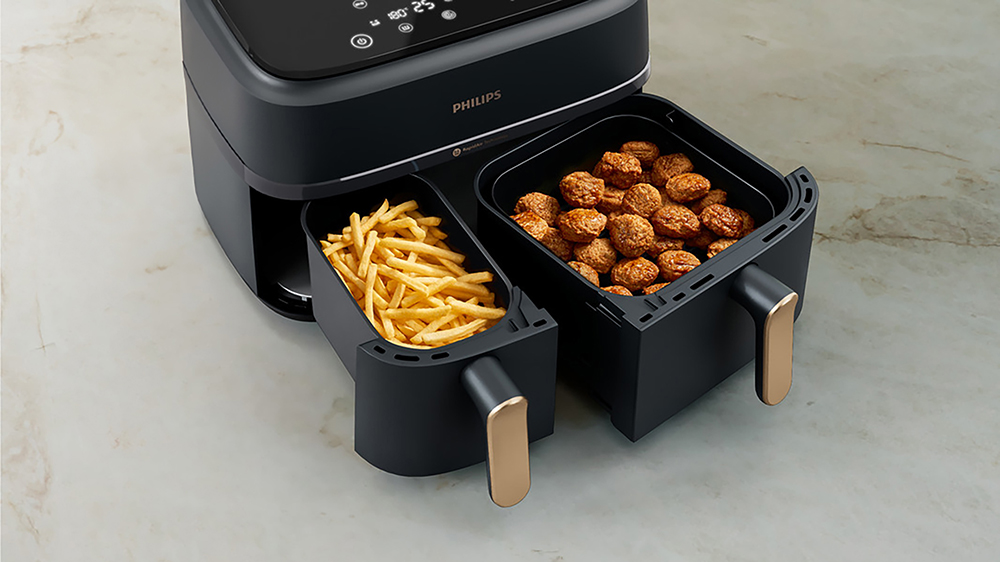 Horkovzdušná fritéza se dvěma košíky PHILIPS řada 3000 NA35200